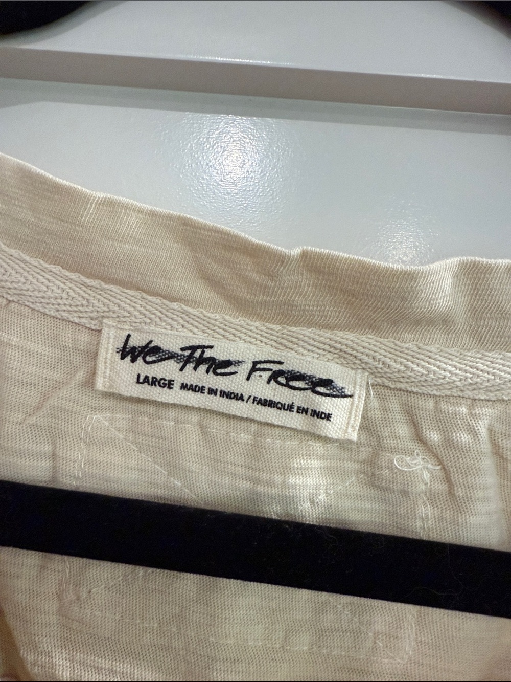 We The Free NWOT Summer Khaki Josie Henley Tank with Wooden Buttons - Picture 2 of 4